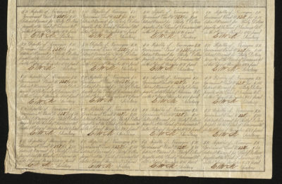 The bottom of the certificate shows 20 interest warrant coupons which provide legal language including spacing for dates, amounts, and signatures