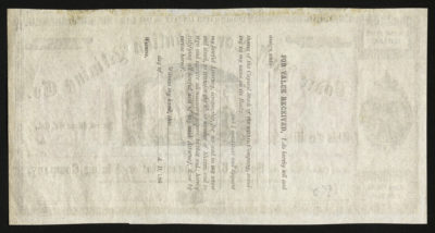 Backside shows legal language with space for dates, amounts, and signatures