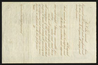 Backside shows legal language, signatures, and space for dates and amounts