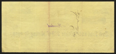 Backside shows a signature